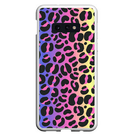 Чехол для Samsung S10E с принтом Neon Leopard Pattern в Белгороде, Силикон | Область печати: задняя сторона чехла, без боковых панелей | africa | afrika | gradient | summer | tropical | африка | африканский узор | градиент | леопард | леопардовый узор | лето | неон | неоновое свечение | паттерт | пятна | разные цвета | саванна | тропики | тропический узор