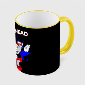 Кружка с принтом Cuphead в Белгороде, керамика | ёмкость 330 мл | cup head | cuphead | run and gun | детям | капхед | капхэд | логотипы игр | персонажи игр | чашка