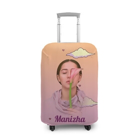 Чехол для чемодана 3D с принтом Манижа  Manizha в Белгороде, 86% полиэфир, 14% спандекс | двустороннее нанесение принта, прорези для ручек и колес | manizha | далеровна | душанбе | евровидение | евровидение 2021 | манижа | певица | таджикистан | хамраева