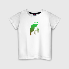 Детская футболка хлопок с принтом Beast / Зверь в Белгороде, 100% хлопок | круглый вырез горловины, полуприлегающий силуэт, длина до линии бедер | дикий | животные | зверь | когти | кошка | пантера | тигр | хищник