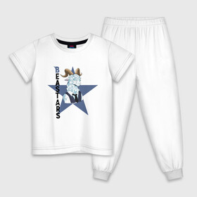 Детская пижама хлопок с принтом Пина beastars в Белгороде, 100% хлопок |  брюки и футболка прямого кроя, без карманов, на брюках мягкая резинка на поясе и по низу штанин
 | animals | beastars | pina | выдающиеся | звери | зверолюди | пина