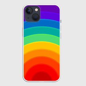 Чехол для iPhone 13 с принтом Круговая радуга в Белгороде,  |  | круг | круги | полукруг | радость | радуга | разноцветный | цвета
