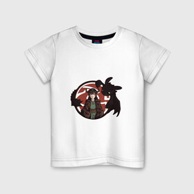 Детская футболка хлопок с принтом Как приручить дракона в Белгороде, 100% хлопок | круглый вырез горловины, полуприлегающий силуэт, длина до линии бедер | dragon | family | how to train your dragon | kids | беззубик | детям | дракон | как приручить дракона | мультик | ребенку
