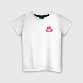 Детская футболка хлопок с принтом Маленькая Розовая лягушка в Белгороде, 100% хлопок | круглый вырез горловины, полуприлегающий силуэт, длина до линии бедер | единорог | животное | лягушка | персонаж | розовая лягушка
