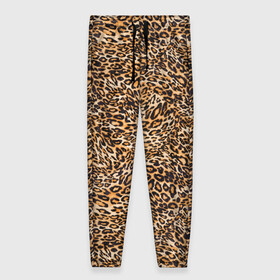 Женские брюки 3D с принтом Leopard в Белгороде, полиэстер 100% | прямой крой, два кармана без застежек по бокам, с мягкой трикотажной резинкой на поясе и по низу штанин. В поясе для дополнительного комфорта — широкие завязки | cheetah | leopard | wool | леопард