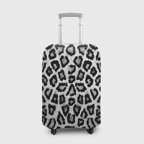 Чехол для чемодана 3D с принтом Snow Leopard в Белгороде, 86% полиэфир, 14% спандекс | двустороннее нанесение принта, прорези для ручек и колес | cheetah | leopard | wool | леопард