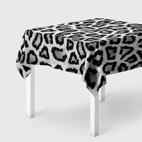 Скатерть 3D с принтом Snow Leopard в Белгороде, 100% полиэстер (ткань не мнется и не растягивается) | Размер: 150*150 см | Тематика изображения на принте: cheetah | leopard | wool | леопард
