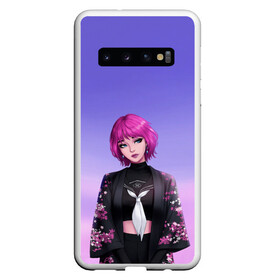 Чехол для Samsung Galaxy S10 с принтом ANIME GIRL в Белгороде, Силикон | Область печати: задняя сторона чехла, без боковых панелей | Тематика изображения на принте: anime | girl | loli | аниме | аниме девушка | анимэ | арт | градиент | девочка | девушка | дизайн | женщина | краски | красотка | лоли | милашка | милая | мода | облака | розовые волосы | розовый | стерва | стиль