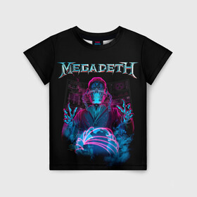 Детская футболка 3D с принтом MEGADETH в Белгороде, 100% гипоаллергенный полиэфир | прямой крой, круглый вырез горловины, длина до линии бедер, чуть спущенное плечо, ткань немного тянется | grange | hardcore | megadeth | metal | music | punk | rock | trash | usa | мастейн | мегадес | метал | музыка | панк | рок | трэш