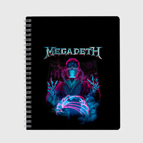 Тетрадь с принтом MEGADETH в Белгороде, 100% бумага | 48 листов, плотность листов — 60 г/м2, плотность картонной обложки — 250 г/м2. Листы скреплены сбоку удобной пружинной спиралью. Уголки страниц и обложки скругленные. Цвет линий — светло-серый
 | grange | hardcore | megadeth | metal | music | punk | rock | trash | usa | мастейн | мегадес | метал | музыка | панк | рок | трэш