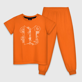 Детская пижама хлопок с принтом БТС BTS Stay Gold Bangtan Boys в Белгороде, 100% хлопок |  брюки и футболка прямого кроя, без карманов, на брюках мягкая резинка на поясе и по низу штанин
 | bangtan boys | bts | logo | stay gold | бтс | логотип