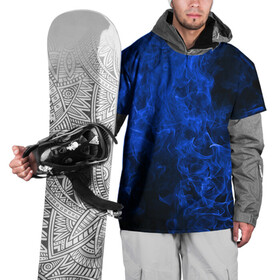 Накидка на куртку 3D с принтом Blue Fire в Белгороде, 100% полиэстер |  | Тематика изображения на принте: fire | flame | smoke | огонь | пламя