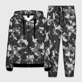 Мужской костюм 3D с принтом Gray Camouflage в Белгороде, 100% полиэстер | Манжеты и пояс оформлены тканевой резинкой, двухслойный капюшон со шнурком для регулировки, карманы спереди | army | camo | camouflage | military | камуфляж