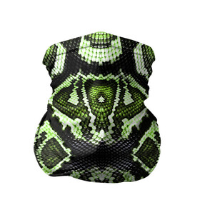 Бандана-труба 3D с принтом Green Snake в Белгороде, 100% полиэстер, ткань с особыми свойствами — Activecool | плотность 150‒180 г/м2; хорошо тянется, но сохраняет форму | reptile | scales | skin | snake | змея