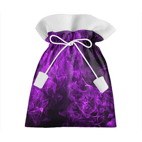 Подарочный 3D мешок с принтом Violet Fire в Белгороде, 100% полиэстер | Размер: 29*39 см | Тематика изображения на принте: fire | flame | smoke | огонь | пламя