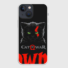 Чехол для iPhone 13 mini с принтом Cat of war в Белгороде,  |  | cat | gad of war | game | games | god of war | god of wor | атрей | атрэй | бог войны | игра | игры | кот | котёнок | кошки | кратос