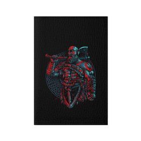 Обложка для паспорта матовая кожа с принтом Brutal Kratos в Белгороде, натуральная матовая кожа | размер 19,3 х 13,7 см; прозрачные пластиковые крепления | Тематика изображения на принте: gad of war | game | games | god of war | god of wor | атрей | атрэй | бог войны | игра | игры | кратос