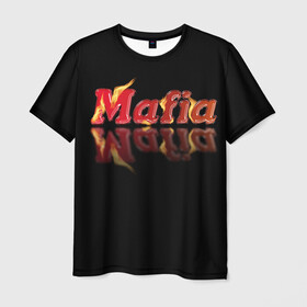 Мужская футболка 3D с принтом Мафия Mafia в Белгороде, 100% полиэфир | прямой крой, круглый вырез горловины, длина до линии бедер | Тематика изображения на принте: mafia | веселье | гангстер | игры | компания | мафия | настольные игры | отдых | развлечение