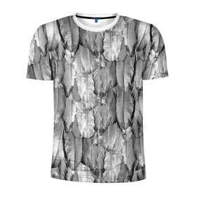 Мужская футболка 3D спортивная с принтом White Raven в Белгороде, 100% полиэстер с улучшенными характеристиками | приталенный силуэт, круглая горловина, широкие плечи, сужается к линии бедра | Тематика изображения на принте: plumage | raven | ворон | оперение | перья