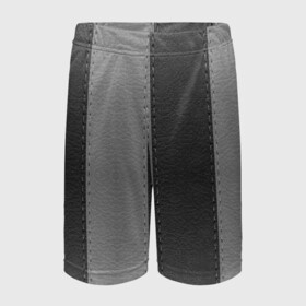 Детские спортивные шорты 3D с принтом Skin Stripes в Белгороде,  100% полиэстер
 | пояс оформлен широкой мягкой резинкой, ткань тянется
 | black and gray | skin | stripes | кожа | черно серый
