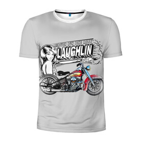Мужская футболка 3D спортивная с принтом Bike Rally Laughlin 2018 в Белгороде, 100% полиэстер с улучшенными характеристиками | приталенный силуэт, круглая горловина, широкие плечи, сужается к линии бедра | speed | байкеры | гонки | девушки | скорость