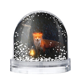 Снежный шар с принтом Лиса с огненной короной в Белгороде, Пластик | Изображение внутри шара печатается на глянцевой фотобумаге с двух сторон | fox | foxy | животное | звери | лиса | лисенок | лисичка | милая | рыжая | фокс