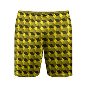 Мужские шорты спортивные с принтом 3D kube узор в Белгороде,  |  | 3d | графика | куб | кубик | объем