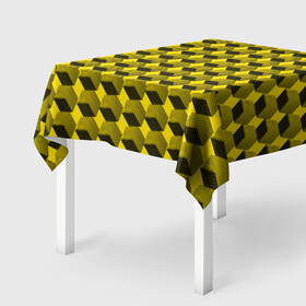 Скатерть 3D с принтом 3D kube узор в Белгороде, 100% полиэстер (ткань не мнется и не растягивается) | Размер: 150*150 см | 3d | графика | куб | кубик | объем