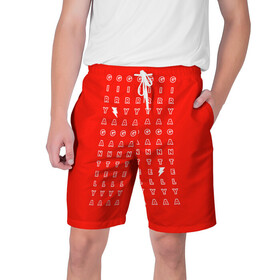 Мужские шорты 3D с принтом Stand out red в Белгороде,  полиэстер 100% | прямой крой, два кармана без застежек по бокам. Мягкая трикотажная резинка на поясе, внутри которой широкие завязки. Длина чуть выше колен | red energy | выделение | молния | свободный текст | энергия