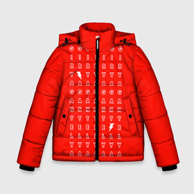 Зимняя куртка для мальчиков 3D с принтом Stand out red в Белгороде, ткань верха — 100% полиэстер; подклад — 100% полиэстер, утеплитель — 100% полиэстер | длина ниже бедра, удлиненная спинка, воротник стойка и отстегивающийся капюшон. Есть боковые карманы с листочкой на кнопках, утяжки по низу изделия и внутренний карман на молнии. 

Предусмотрены светоотражающий принт на спинке, радужный светоотражающий элемент на пуллере молнии и на резинке для утяжки | red energy | выделение | молния | свободный текст | энергия