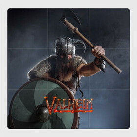 Магнитный плакат 3Х3 с принтом Viking Valheim в Белгороде, Полимерный материал с магнитным слоем | 9 деталей размером 9*9 см | fantasy | mmo | valheim | valve | валхейм | вальхейм | викинги | выживалка | игра | королевская битва | ммо | ролевая игра | фэнтази