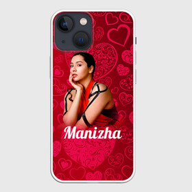 Чехол для iPhone 13 mini с принтом Manizha Сердечки в Белгороде,  |  | manizha | далеровна | душанбе | евровидение | евровидение 2021 | манижа | певица | таджикистан | хамраева