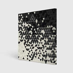 Холст квадратный с принтом Абстракция в Белгороде, 100% ПВХ |  | абстракция | арт | белый | вектор | векторный рисунок | рисунок | треугольник | треугольники | чёрно белый | чёрный