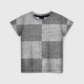 Детская футболка 3D с принтом Denim Patchwork в Белгороде, 100% гипоаллергенный полиэфир | прямой крой, круглый вырез горловины, длина до линии бедер, чуть спущенное плечо, ткань немного тянется | cloth | denim | gray | jeans | patchwork