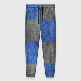Женские брюки 3D с принтом Denim Patchwork в Белгороде, полиэстер 100% | прямой крой, два кармана без застежек по бокам, с мягкой трикотажной резинкой на поясе и по низу штанин. В поясе для дополнительного комфорта — широкие завязки | blue gray | denim | jeans | patchwork | джинсовая ткань