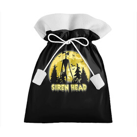 Подарочный 3D мешок с принтом Siren Head Yellow Moon в Белгороде, 100% полиэстер | Размер: 29*39 см | 6789 | cartoon | cat | forest | foundation | head | monster | moon | mountains | scp | siren | sirenhead | голова | горы | кот | лес | луна | монстр | объект | объекты | сирена | сиреноголовый | фонд | чудище | чудовище