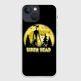 Чехол для iPhone 13 mini с принтом Siren Head | Yellow Moon в Белгороде,  |  | Тематика изображения на принте: 6789 | cartoon | cat | forest | foundation | head | monster | moon | mountains | scp | siren | sirenhead | голова | горы | кот | лес | луна | монстр | объект | объекты | сирена | сиреноголовый | фонд | чудище | чудовище