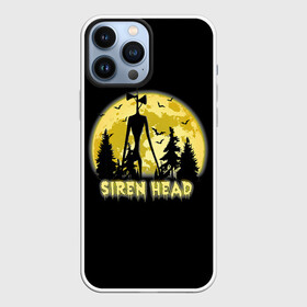 Чехол для iPhone 13 Pro Max с принтом Siren Head | Yellow Moon в Белгороде,  |  | Тематика изображения на принте: 6789 | cartoon | cat | forest | foundation | head | monster | moon | mountains | scp | siren | sirenhead | голова | горы | кот | лес | луна | монстр | объект | объекты | сирена | сиреноголовый | фонд | чудище | чудовище