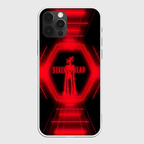 Чехол для iPhone 12 Pro Max с принтом Siren Head Glow в Белгороде, Силикон |  | siren head | линии | монстр | неон | свечение | сиреноголовый