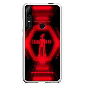 Чехол для Honor P Smart Z с принтом Siren Head Glow в Белгороде, Силикон | Область печати: задняя сторона чехла, без боковых панелей | siren head | линии | монстр | неон | свечение | сиреноголовый