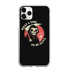 Чехол для iPhone 11 Pro матовый с принтом Friendly Grim Reaper в Белгороде, Силикон |  | a | alive | be | friendly | grrim | ok | reaper | time | to | what | дружелюбная | жнец | косой | ок | с | старуха