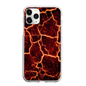 Чехол для iPhone 11 Pro матовый с принтом Лава в Белгороде, Силикон |  | лава | огонь | пламя | разлом | текстура | трещины