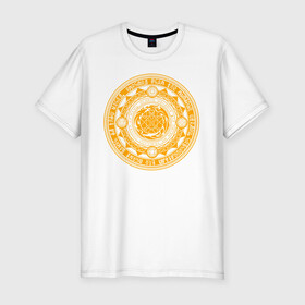 Мужская футболка хлопок Slim с принтом Магический круг в Белгороде, 92% хлопок, 8% лайкра | приталенный силуэт, круглый вырез ворота, длина до линии бедра, короткий рукав | Тематика изображения на принте: доктор стрэндж | константин | круг | магия | сверхъестественное