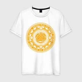 Мужская футболка хлопок с принтом Магический круг в Белгороде, 100% хлопок | прямой крой, круглый вырез горловины, длина до линии бедер, слегка спущенное плечо. | Тематика изображения на принте: доктор стрэндж | константин | круг | магия | сверхъестественное