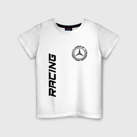 Детская футболка хлопок с принтом Mercedes в Белгороде, 100% хлопок | круглый вырез горловины, полуприлегающий силуэт, длина до линии бедер | amg | auto | bens | benz | logo | merc | mercedes | mersedes | moto | star | vthctltc | авто | амг | бенц | звезда | класс | лого | логотип | мерин | мерс | мерседес | мото | символ | символы | ьуксувуы