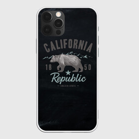 Чехол для iPhone 12 Pro Max с принтом California republic в Белгороде, Силикон |  | bear | california | republic | state | калифорния | медведь | республика