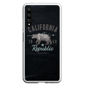 Чехол для Honor 20 с принтом California republic в Белгороде, Силикон | Область печати: задняя сторона чехла, без боковых панелей | bear | california | republic | state | калифорния | медведь | республика