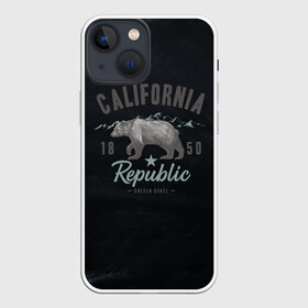 Чехол для iPhone 13 mini с принтом California republic в Белгороде,  |  | bear | california | republic | state | калифорния | медведь | республика