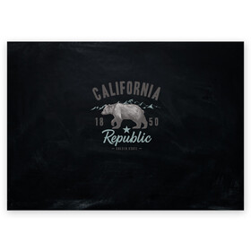 Поздравительная открытка с принтом California republic в Белгороде, 100% бумага | плотность бумаги 280 г/м2, матовая, на обратной стороне линовка и место для марки
 | bear | california | republic | state | калифорния | медведь | республика