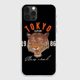 Чехол для iPhone 12 Pro с принтом Tokyo Tiger Japan в Белгороде, силикон | область печати: задняя сторона чехла, без боковых панелей | Тематика изображения на принте: japan | tokyo | большая кошка | полосатый | тигр | тигрица | токио | хищник